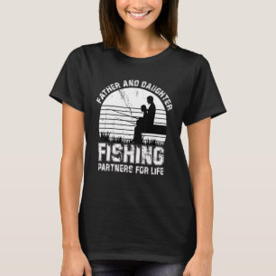 Vater und Tochter, die Lebensfische fischen T-Shirt