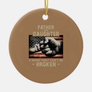 Vater und Tochter eine Anleihe, die nicht zerbroch Keramik Ornament
