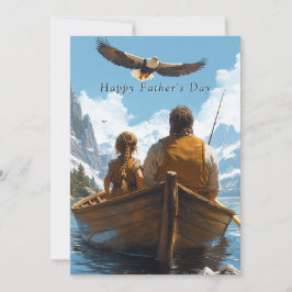 Vater und Tochter fischen