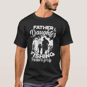 Vater und Tochter-Fischereipartner T-Shirt