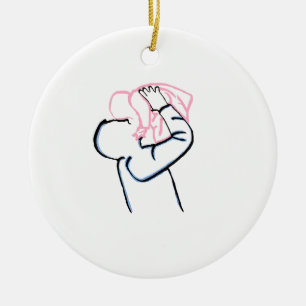 Vater und Tochter Keramikornament