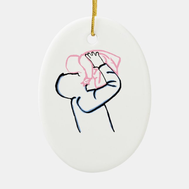 Vater und Tochter. Keramikornament (Vorne)