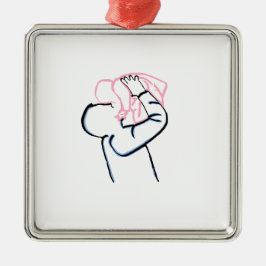 Vater und Tochter. Ornament Aus Metall