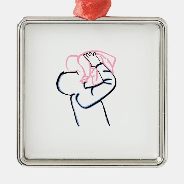 Vater und Tochter. Ornament Aus Metall (Vorne)