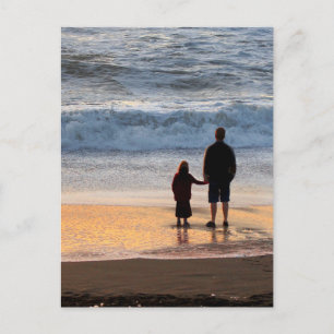 Vater und Tochter Postkarte