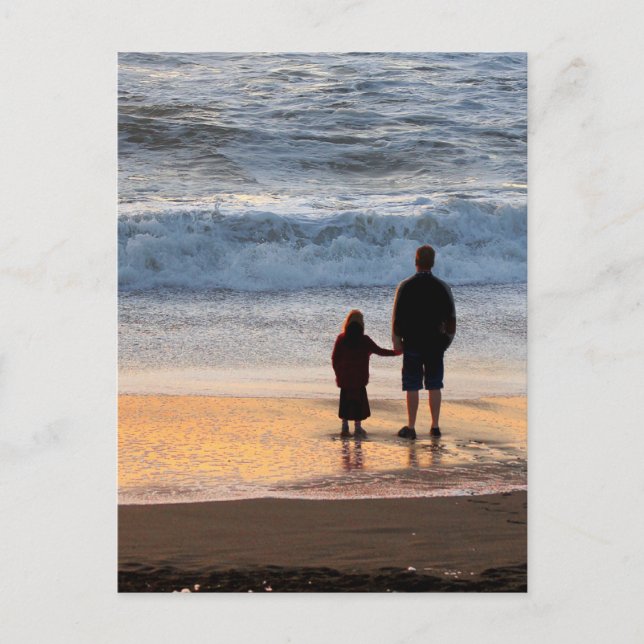 Vater und Tochter Postkarte (Vorderseite)