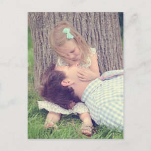 Vater und Tochter Postkarte