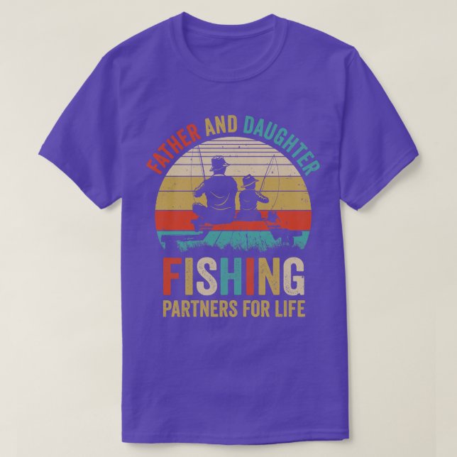 Vater- und Tochterfischerei T-Shirt (Design vorne)