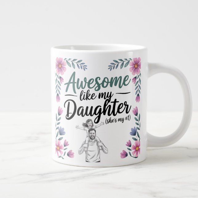 Vater- und Tochtergeschenk | Phantastisch wie mein Jumbo-Tasse (Rechts)