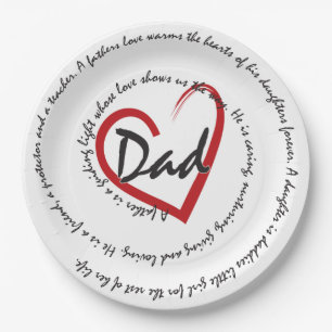 Vater- und Vatertag Pappteller