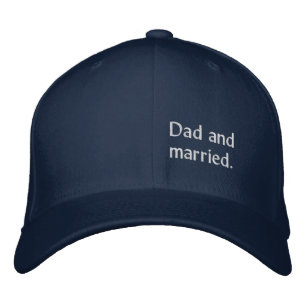 Vater und verheiratet. Weiße Stickerei für Männer Bestickte Baseballkappe