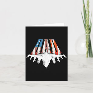 Vater US American Flag Fighter Jet Fathers Day 4 Karte