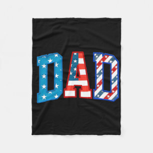Vater USA Amerikanische Flagge Freiheit Patriotisc Fleecedecke