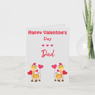 Vater Valentinstag Giraffe Feiertagskarte