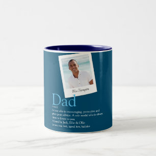 Vater Vater Daddy Definition Foto Blau Zweifarbige Tasse