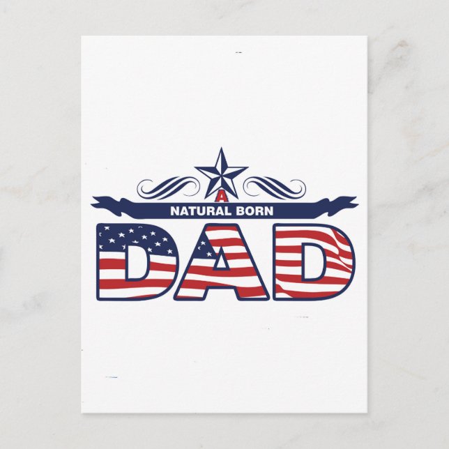 Vater, Vater, ein natürlicher Geborener Vater Postkarte (Vorderseite)