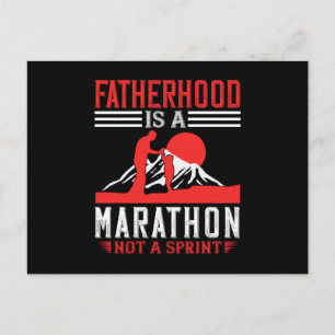 Vater - Vater ist Marathon Postkarte