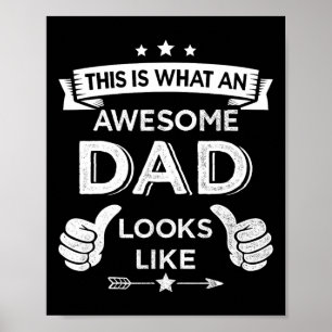 Vater Vater sieht aus wie Vatertag Weihnachten Geb Poster