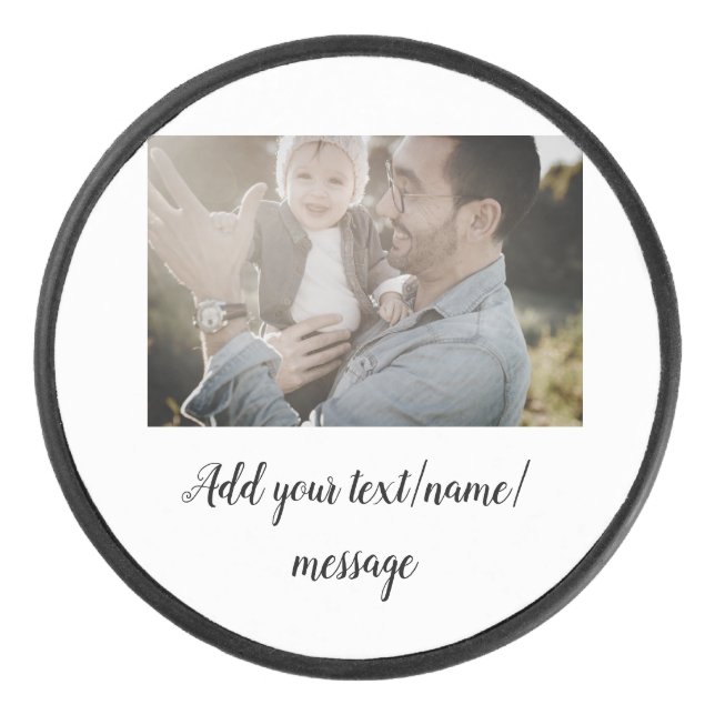 Vater Vater Vater Vater Vater Vater fügen Foto-Tex Eishockey Puck (Vorderseite)