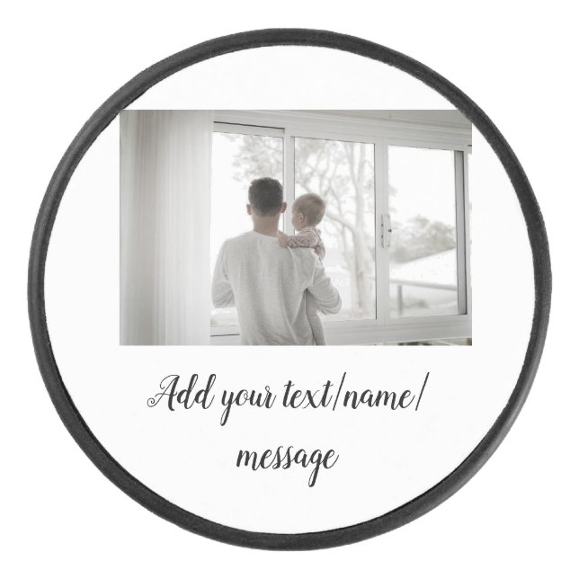 Vater Vater Vater Vater Vater Vater fügen Foto-Tex Eishockey Puck (Vorderseite)