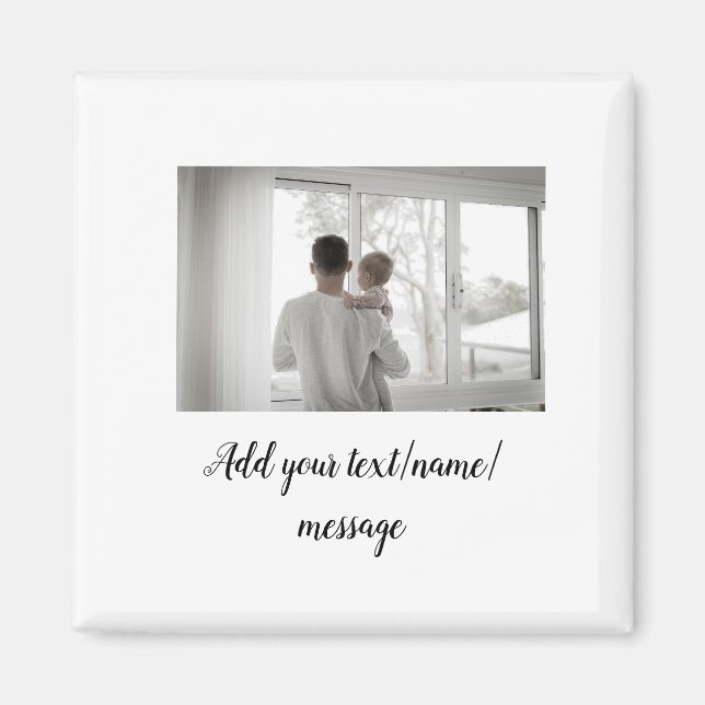 Vater Vater Vater Vater Vater Vater fügen Foto-Tex Magnet (Vorne)