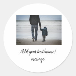 Vater Vater Vater Vater Vater Vater fügen Foto-Tex Runder Aufkleber