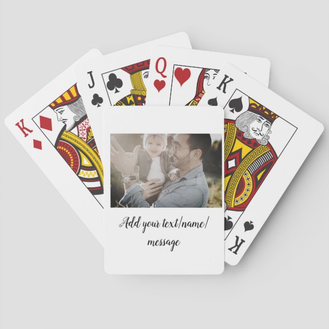 Vater Vater Vater Vater Vater Vater fügen Foto-Tex Spielkarten (Rückseite)