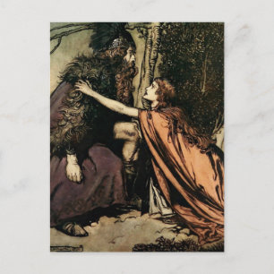 „Vater, Vater, was fehlt dir“ von Arthur Rackham Postkarte