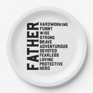 Vater Vatertag Geschenk. Papa Geburtstagsgeschenk. Pappteller