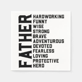 Vater Vatertag Geschenk. Papa Geburtstagsgeschenk. Serviette