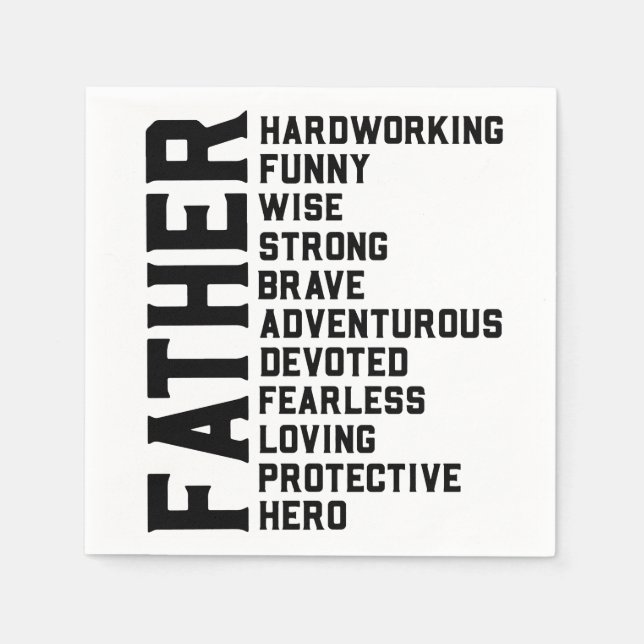 Vater Vatertag Geschenk. Papa Geburtstagsgeschenk. Serviette (Vorderseite)