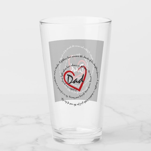 Vater - Vatertag Glas (Vorderseite)