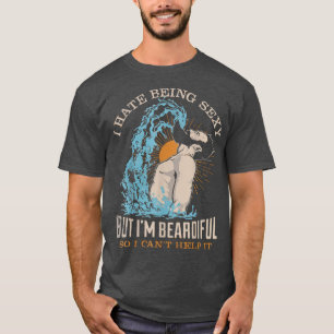 Vater Vatertag lustiges Geschenk Bart Papa Bär T-Shirt
