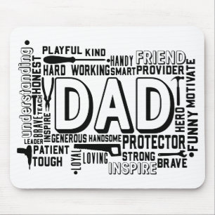 Vater Vatertag Vater Geburtstag Papa Dada Popa Mousepad