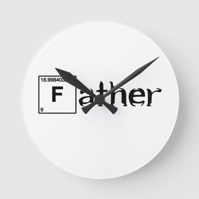 Vater... Vatertagsgeschenk Runde Wanduhr (Vorderseite)