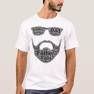 Vater-Vati-Vater-Papa-Bart-Sonnenbrille-T - Shirt