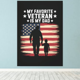 Vater Veteranentag Papa Stolz Leinwanddruck