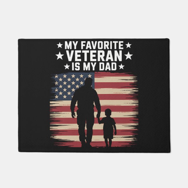 Vater Veterans Day Papa Stolz Fußmatte (Vorderseite)
