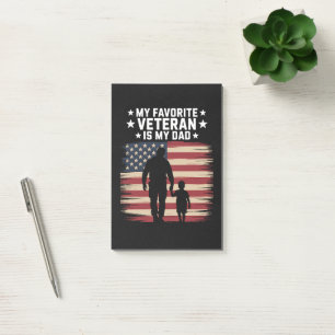 Vater Veterans Day Papa Stolz Post-it Klebezettel