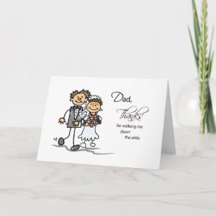 Vater, vielen Dank, dass ich den Aisle-Mann hinunt Dankeskarte