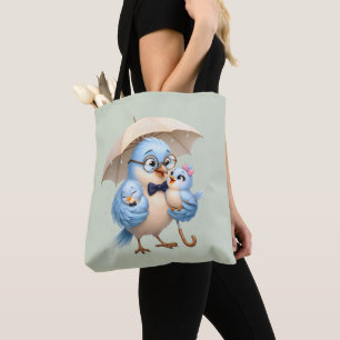 Vater-Vogel-Familie-Tages-Tasche