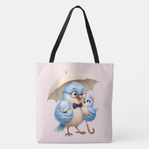 Vater-Vogel-Familie-Tragetasche Geschenk