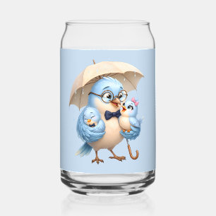 Vater-Vogel-Glas-Trinkgeschirr-Familien-Geschenk Dosenglas