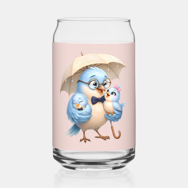 Vater-Vogel-Glas-Trinkgeschirr-Geschenk Dosenglas (Vorderseite)