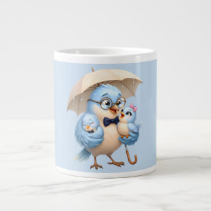Vater-Vogel-Kaffeetasse Familienliebe-Geschenk Jumbo-Tasse