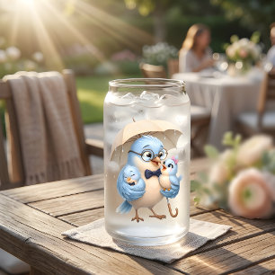 Vater Vogel kann Glas Vatertagsgeschenk für Papa