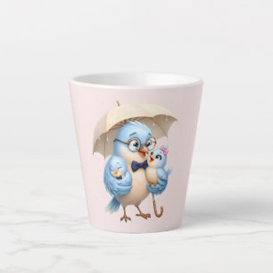 Vater Vogel Latte Tasse Familienliebe