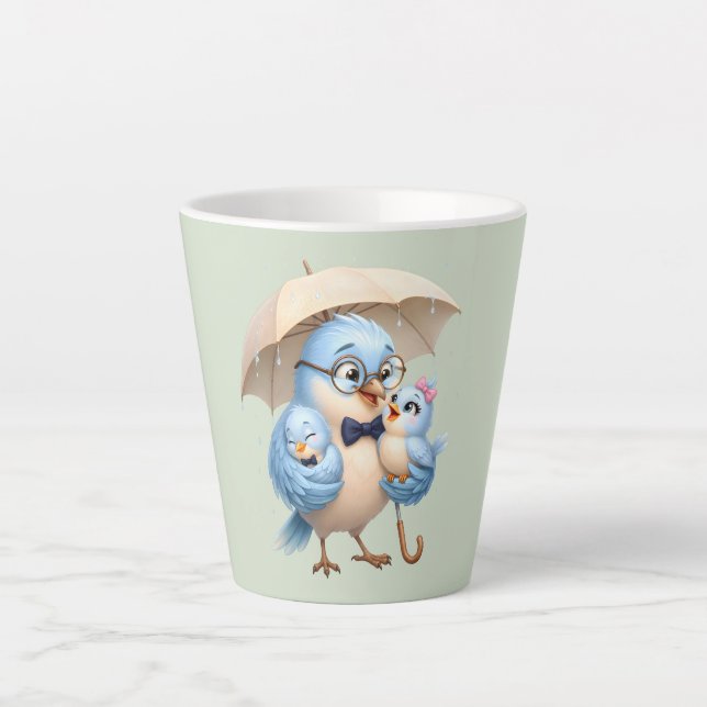 Vater-Vogel-Latte-Tasse Milchtasse (Vorderseite)