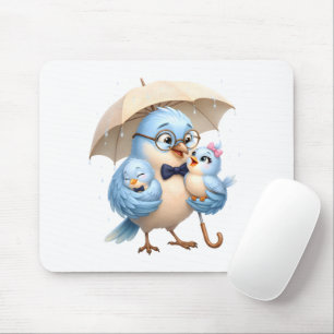 Vater-Vogel-Mauspad Familien-Design Mousepad