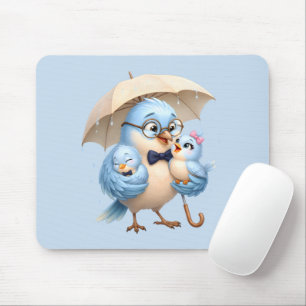 Vater-Vogel-Mauspad Süßes Familien-Arbeitsplatz-Ge Mousepad